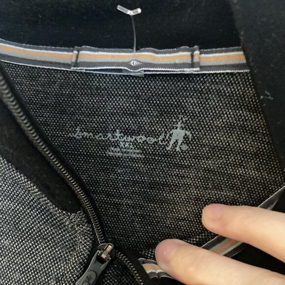 Smartwool Men’s Merino Wool Quarter Zip Sweater Black Gray Size 2XL - Picture 3 of 5